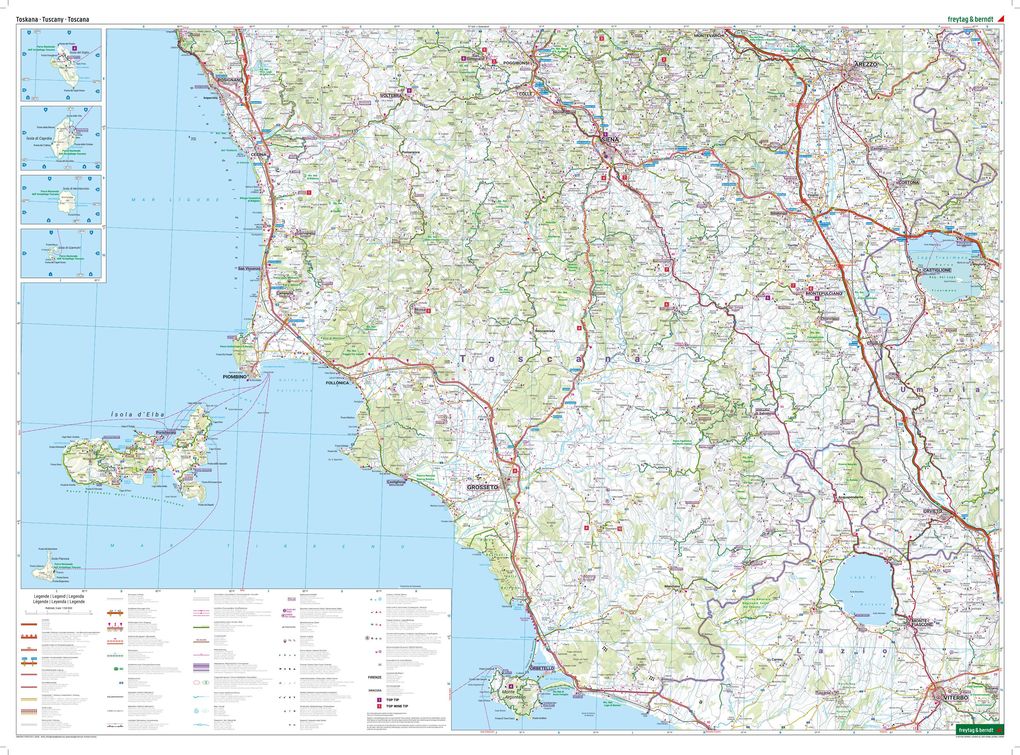 Weitere Ansicht: freytag & berndt Straßenkarte Toskana 1:150.000