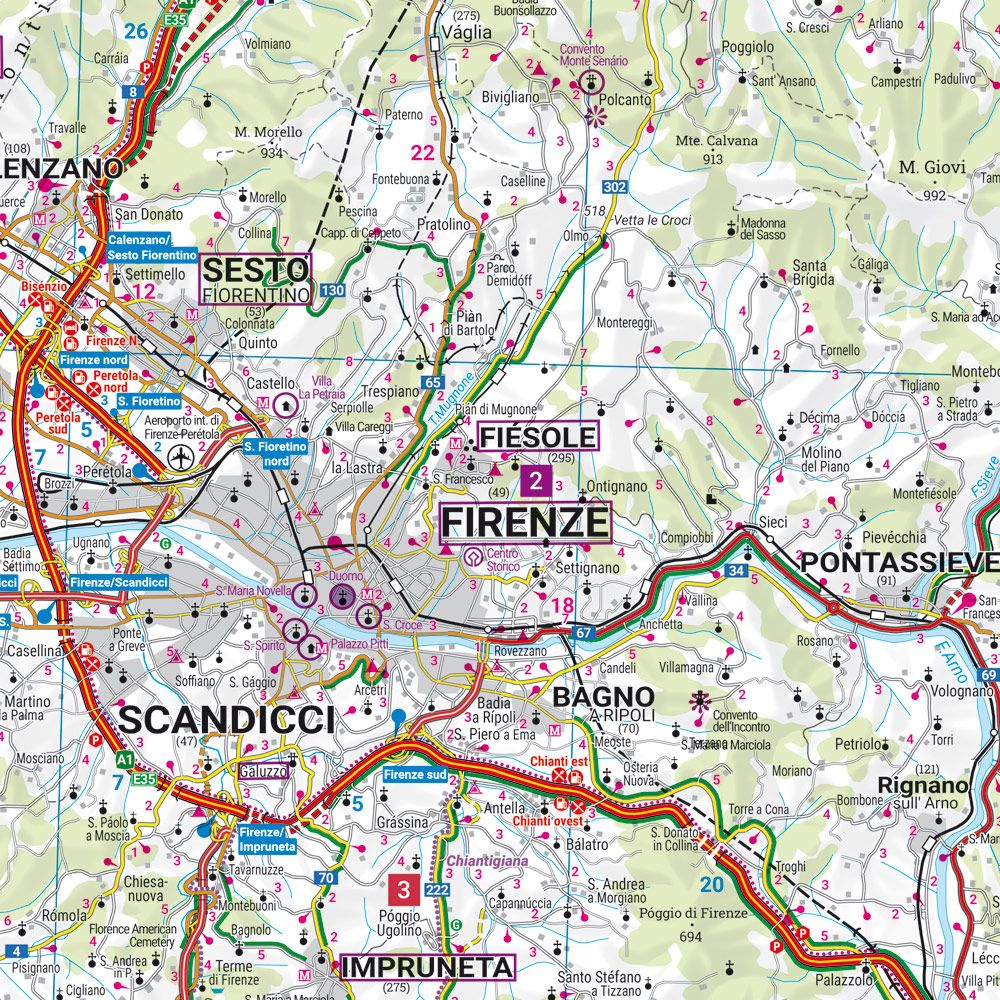 Weitere Ansicht: freytag & berndt Straßenkarte Toskana 1:150.000