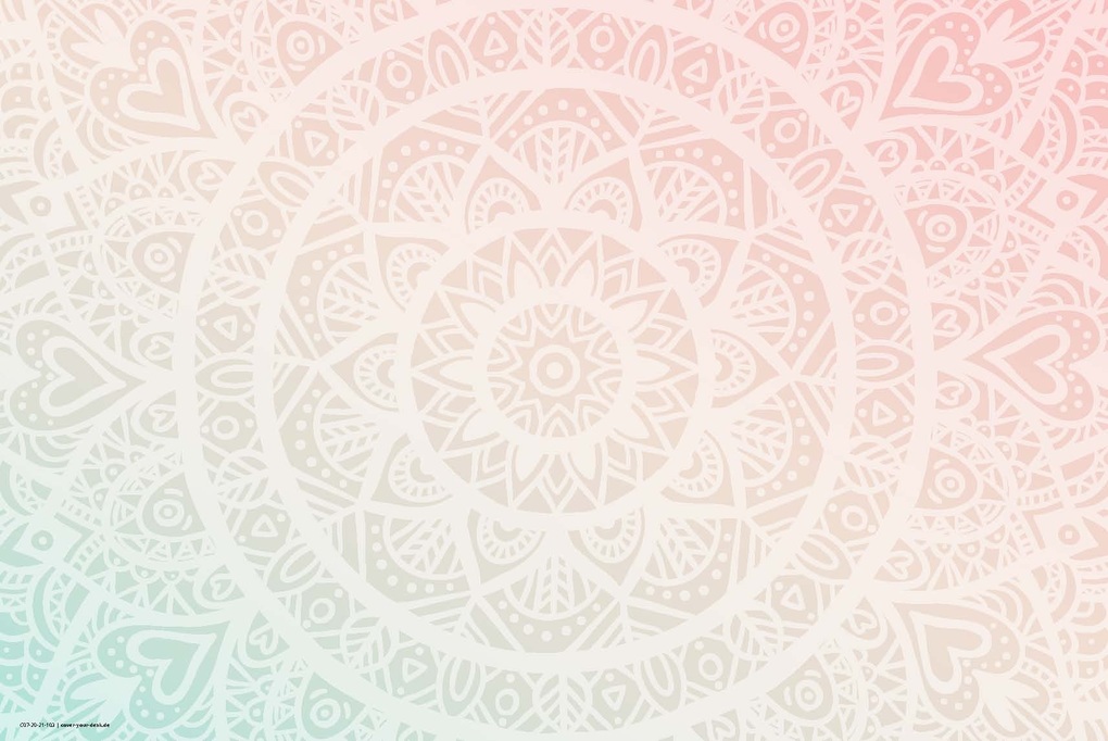 Weitere Ansicht: Cover-your-desk Schreibtischunterlage für Kinder und Erwachsene Mandala rot-grün, aus hochwertigem Vinyl , 60 x 40 cm