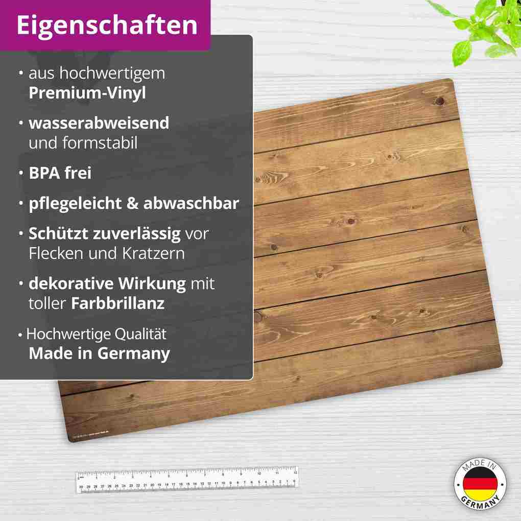 Weitere Ansicht: Cover-your-desk Schreibtischunterlage für Kinder und Erwachsene Holz, aus hochwertigem Vinyl , 60 x 40 cm