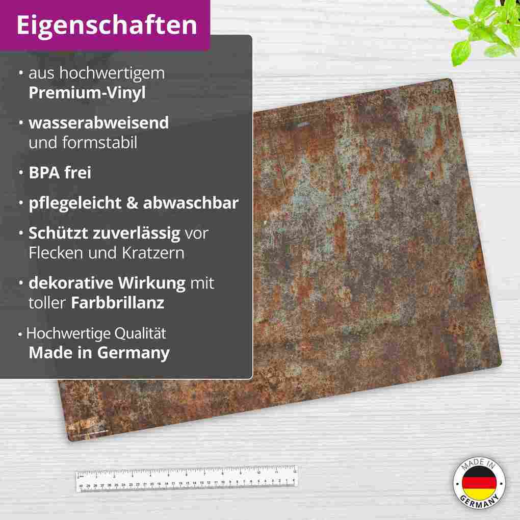 Weitere Ansicht: Cover-your-desk Schreibtischunterlage für Kinder und Erwachsene Stahlplatte Industrial Optik, aus hochwertigem Vinyl , 60 x 40 cm