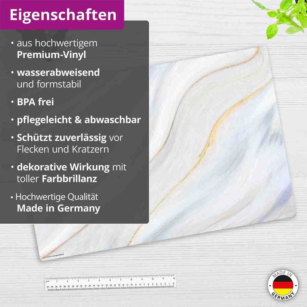 Weitere Ansicht: Cover-your-desk Schreibtischunterlage für Kinder und Erwachsene Cremefarbener Marmor, aus hochwertigem Vinyl , 60 x 40 cm