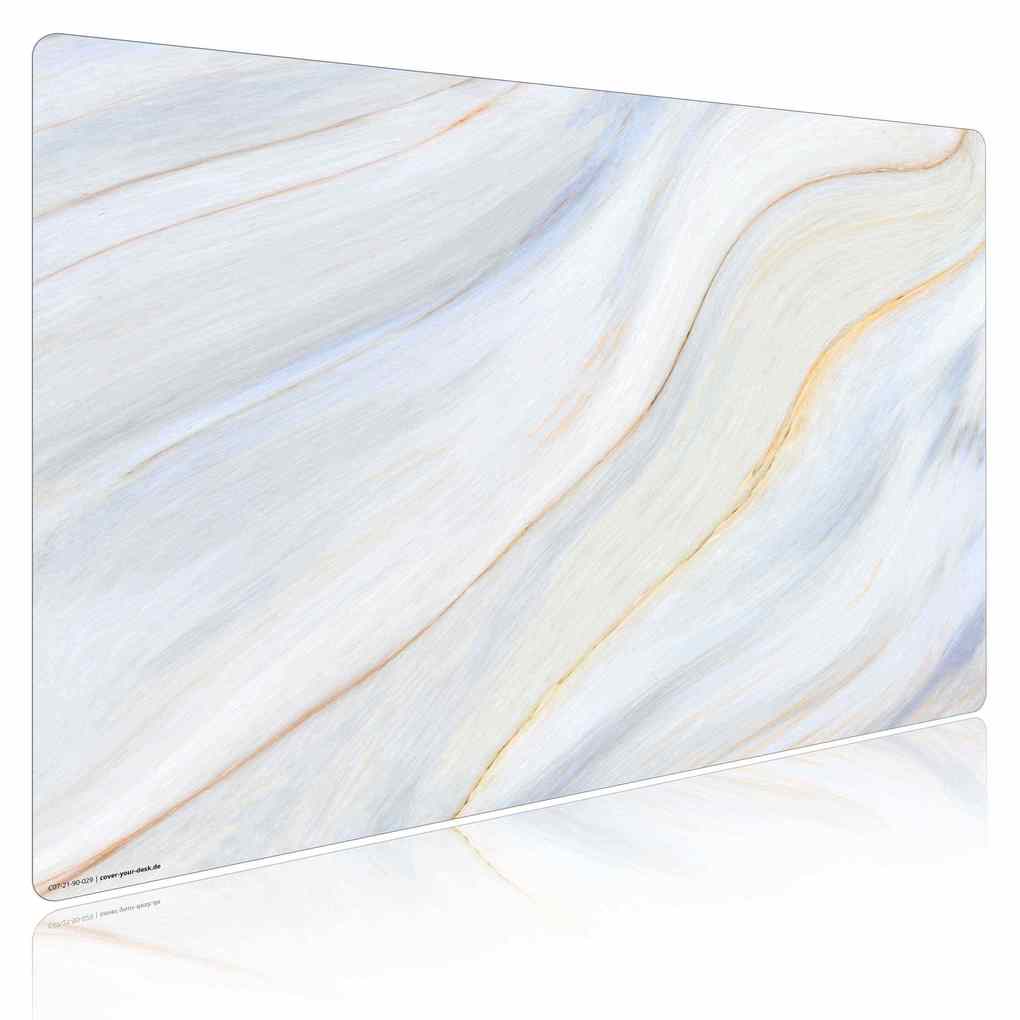 Weitere Ansicht: Cover-your-desk Schreibtischunterlage für Kinder und Erwachsene Cremefarbener Marmor, aus hochwertigem Vinyl , 60 x 40 cm