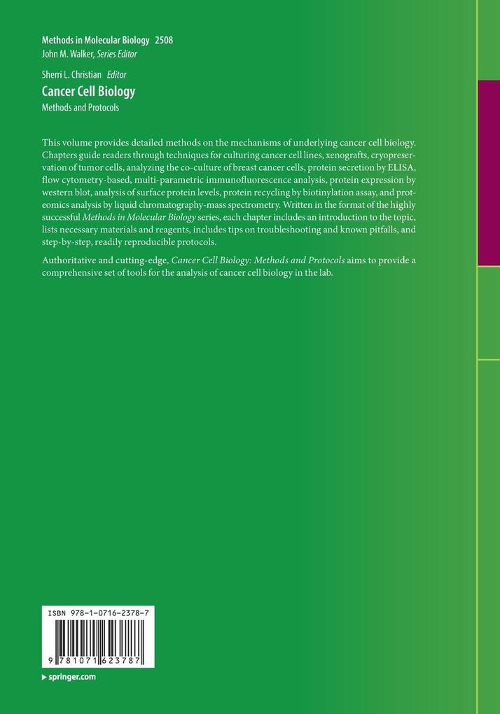 Weitere Ansicht: Cancer Cell Biology