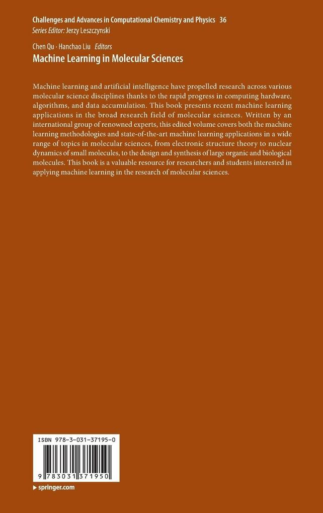 Weitere Ansicht: Machine Learning in Molecular Sciences