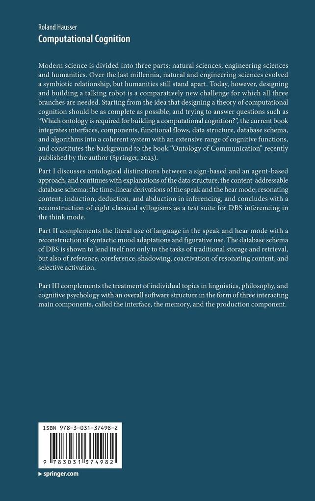 Weitere Ansicht: Computational Cognition | Roland Hausser