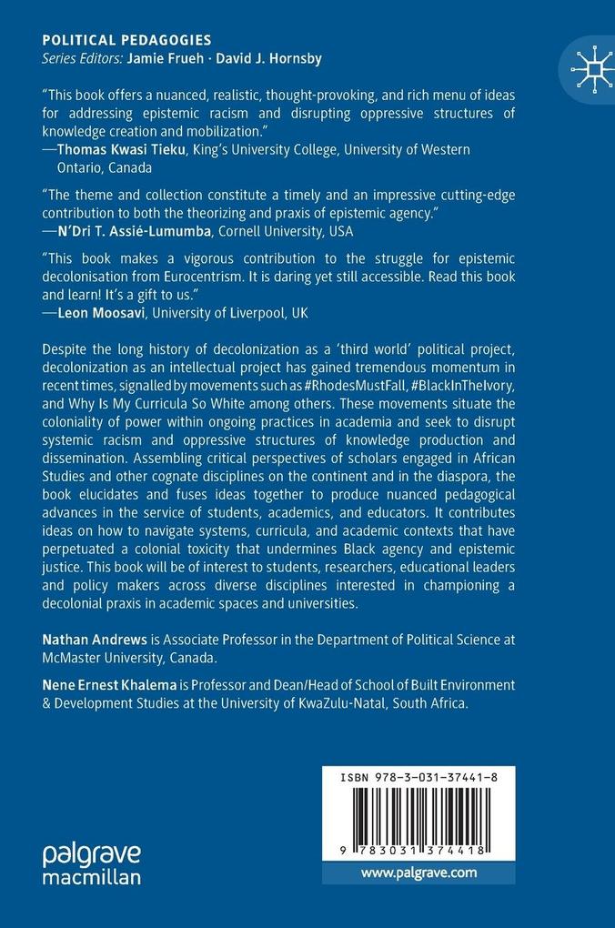 Weitere Ansicht: Decolonizing African Studies Pedagogies