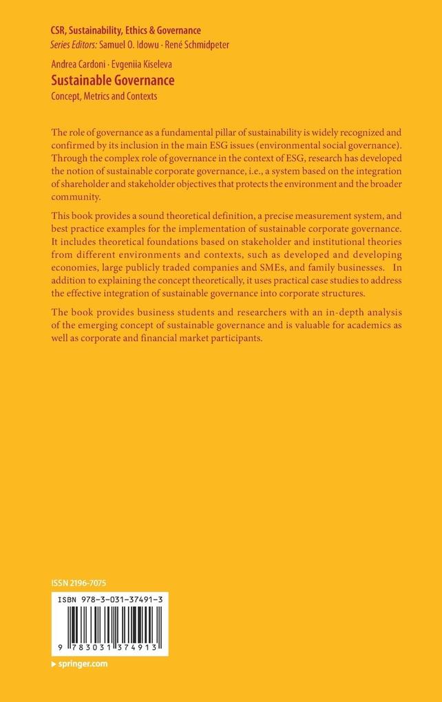 Weitere Ansicht: Sustainable Governance | Andrea Cardoni, Evgeniia Kiseleva