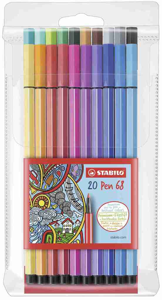 Produktbild: STABILO Filzstift Premium-Filzstift Pen 68, 20er Set