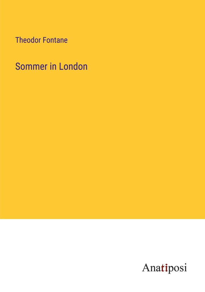 Produktbild: Sommer in London | Theodor Fontane