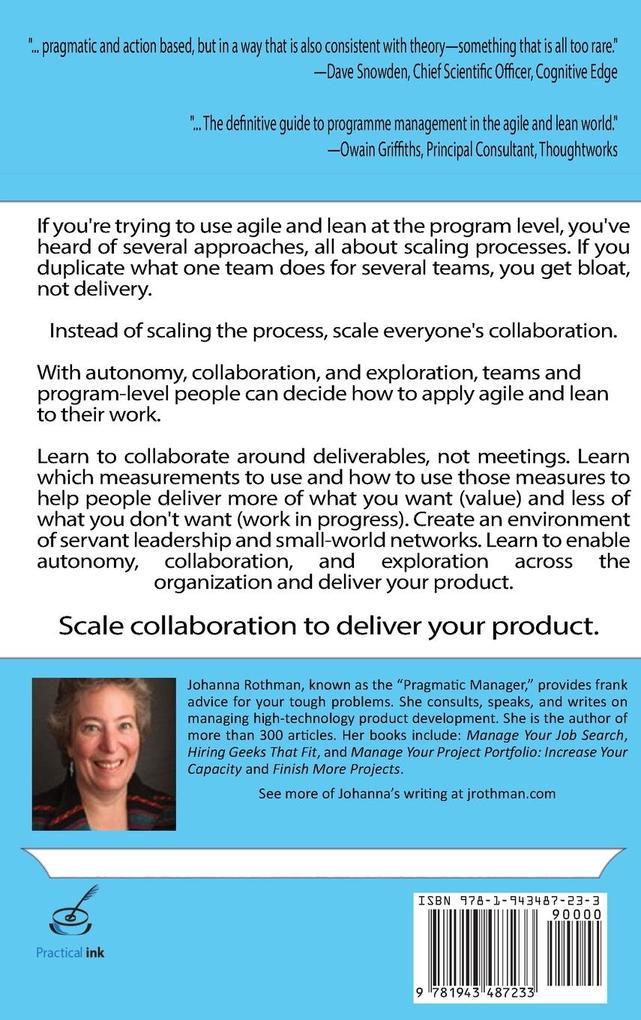 Weitere Ansicht: Agile and Lean Program Management | Johanna Rothman
