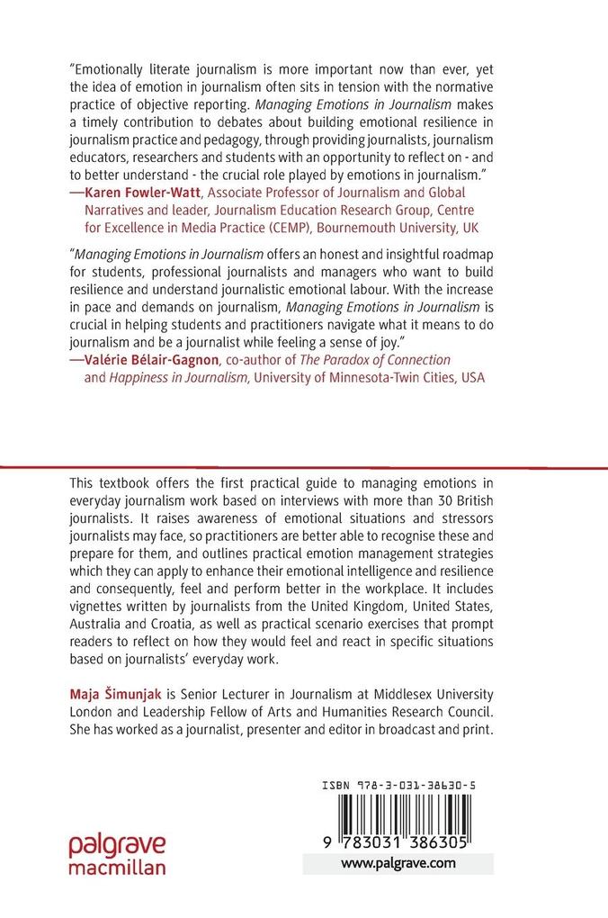 Weitere Ansicht: Managing Emotions in Journalism | Maja Šimunjak