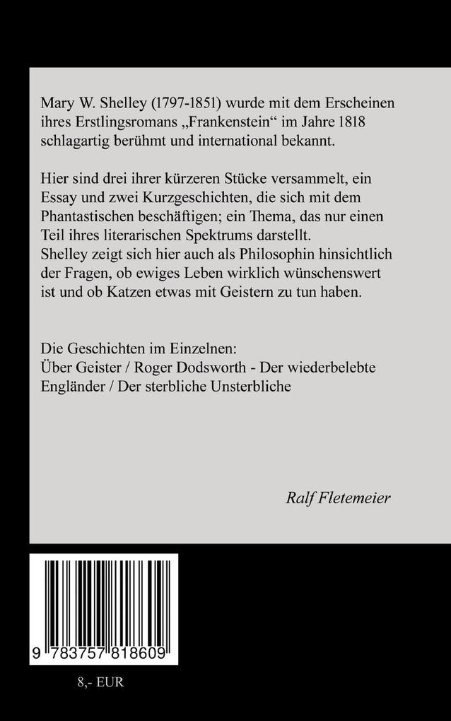 Weitere Ansicht: Außergewöhnliche Begebenheiten | Mary Shelley, Ralf Fletemeier