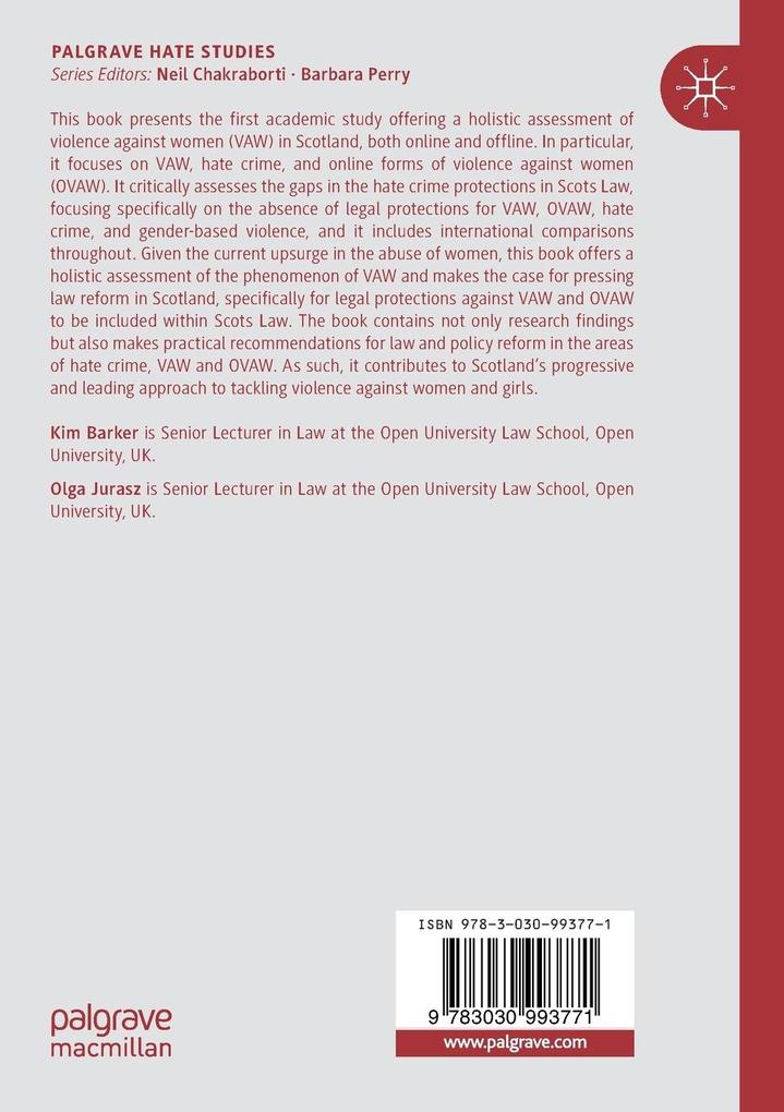Weitere Ansicht: Violence Against Women, Hate and Law | Kim Barker, Olga Jurasz