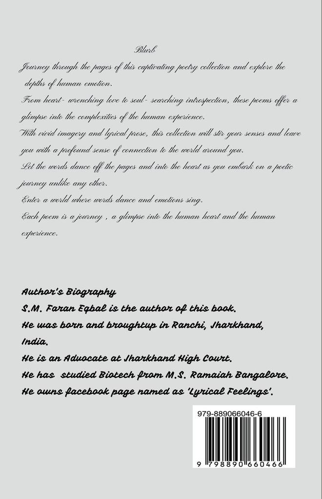 Weitere Ansicht: Lyrical Feelings and Quotology | Syed Mohammad