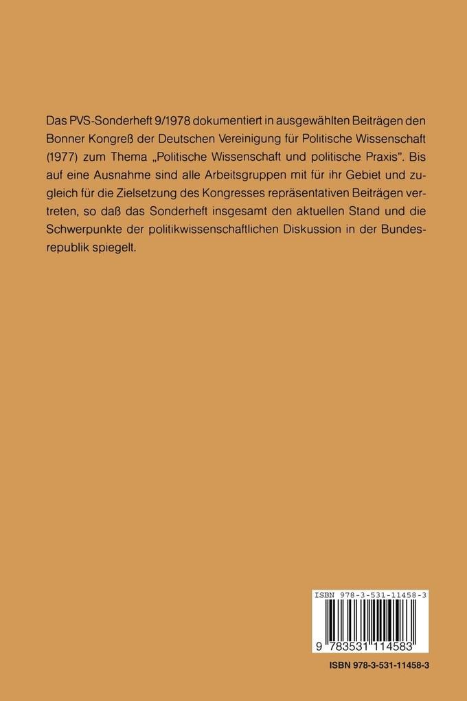 Weitere Ansicht: Politische Wissenschaft und politische Praxis