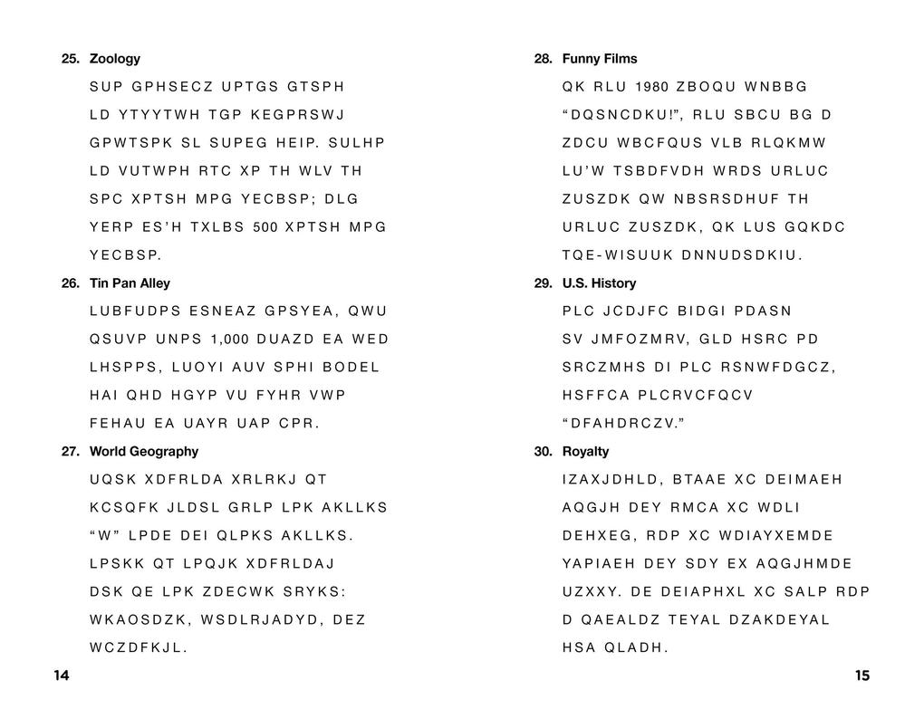 Weitere Ansicht: Trivia Cryptograms | Stanley Newman