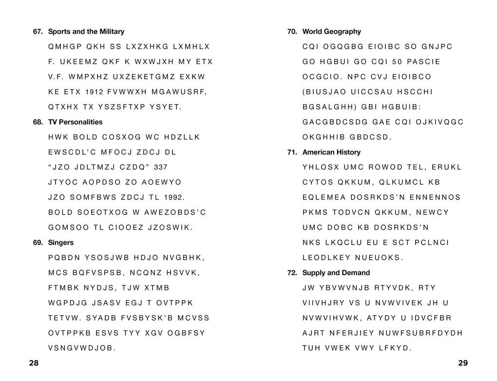 Weitere Ansicht: Trivia Cryptograms | Stanley Newman