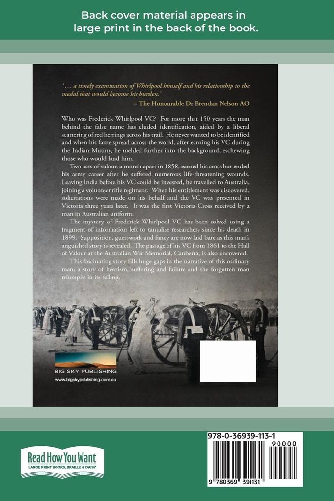 Weitere Ansicht: Frederick Whirlpool VC | Alan Leek