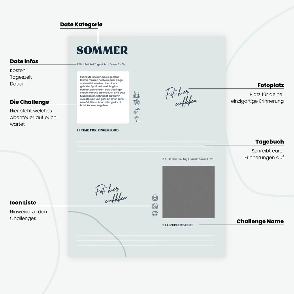 Weitere Ansicht: Memories2Make® Challengebuch für Freundinnen | Memories2Make GmbH