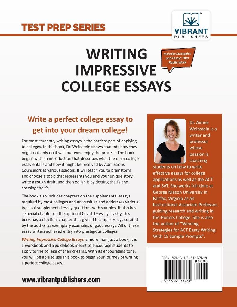 Weitere Ansicht: Writing Impressive College Essays | Vibrant Publishers, Aimee Weinstein