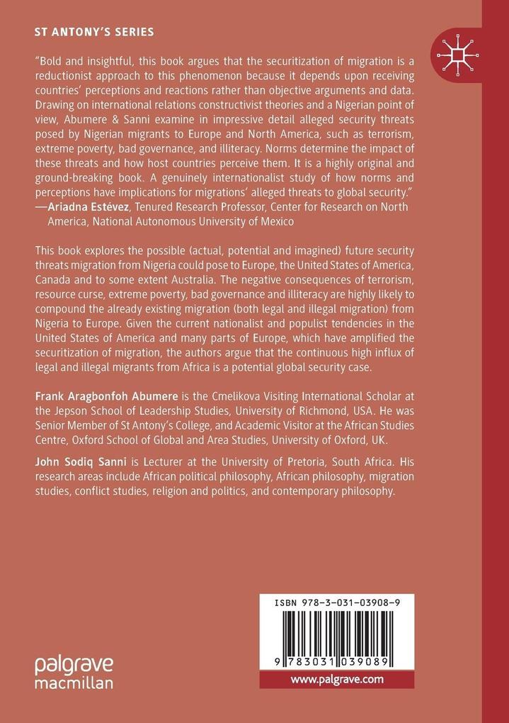 Weitere Ansicht: Migration from Nigeria and the Future of Global Security | Frank Aragbonfoh Abumere, John Sodiq Sanni