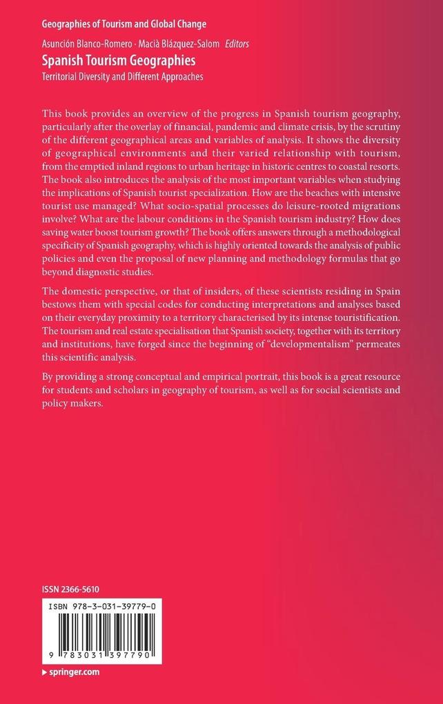 Weitere Ansicht: Spanish Tourism Geographies