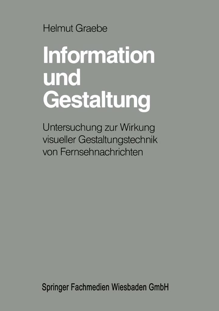 Produktbild: Information und Gestaltung | Helmut Graebe