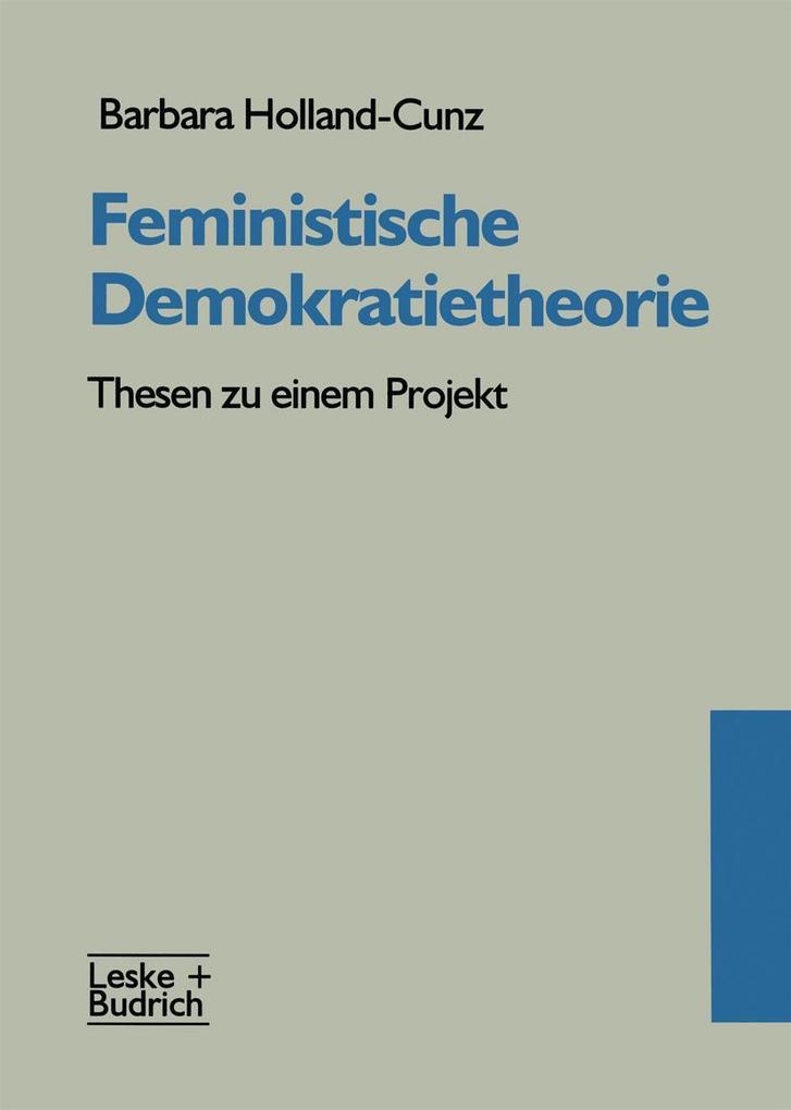 Produktbild: Feministische Demokratietheorie | Barbara Holland-Cunz