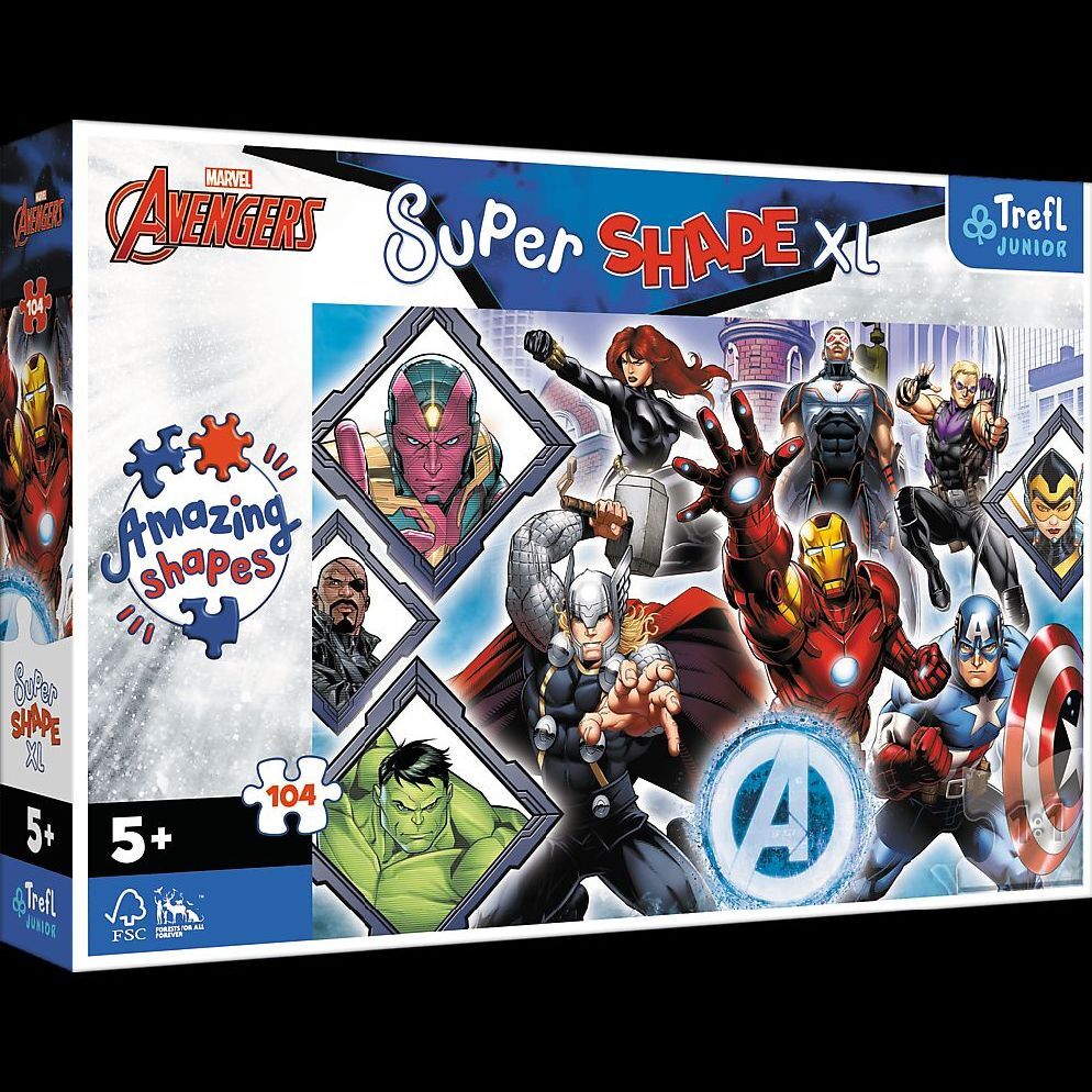 Produktbild: Junior Super Shape XL Puzzle 104 Teile - Marvel Avengers