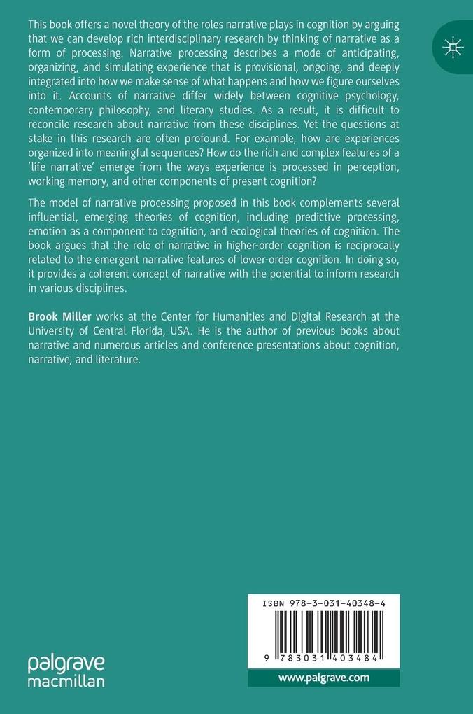 Weitere Ansicht: Narrativity in Cognition | Brook Miller