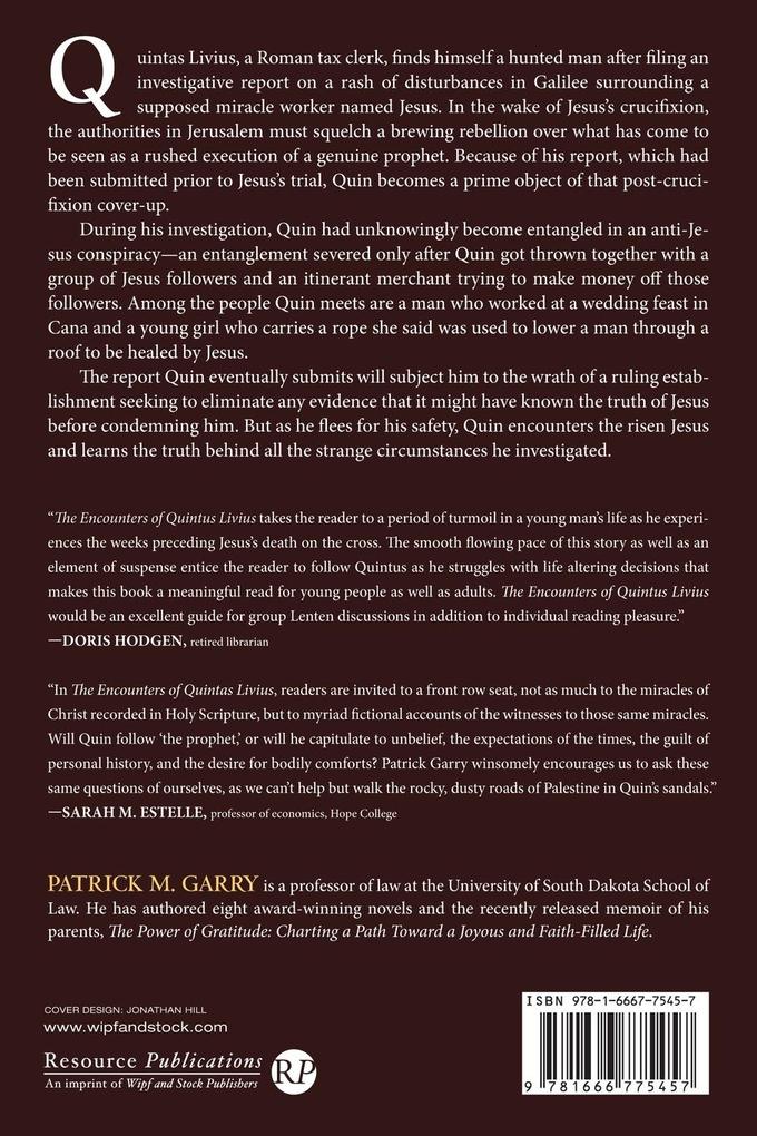 Weitere Ansicht: The Encounters of Quintas Livius | Patrick M. Garry