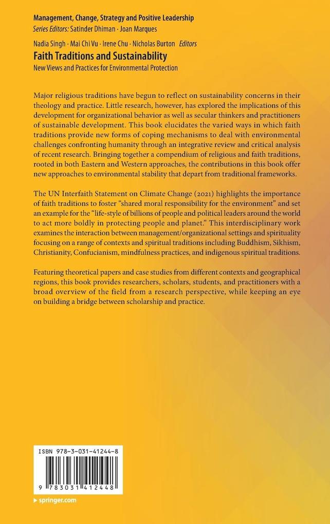 Weitere Ansicht: Faith Traditions and Sustainability