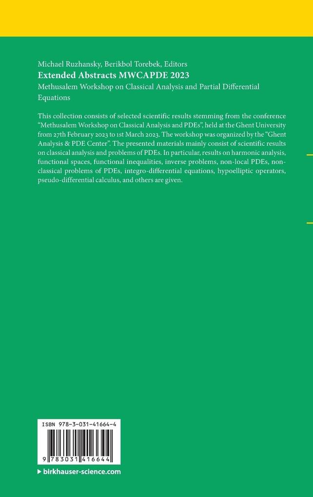 Weitere Ansicht: Extended Abstracts MWCAPDE 2023