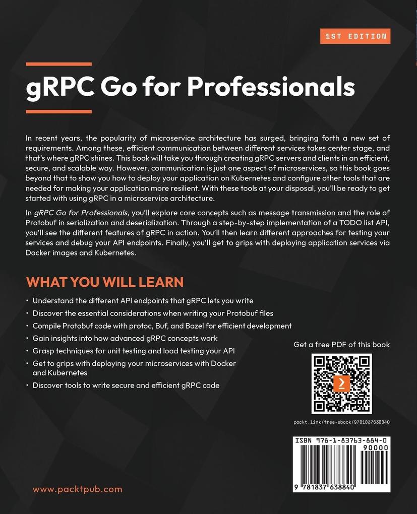 Weitere Ansicht: gRPC Go for Professionals | Clément Jean