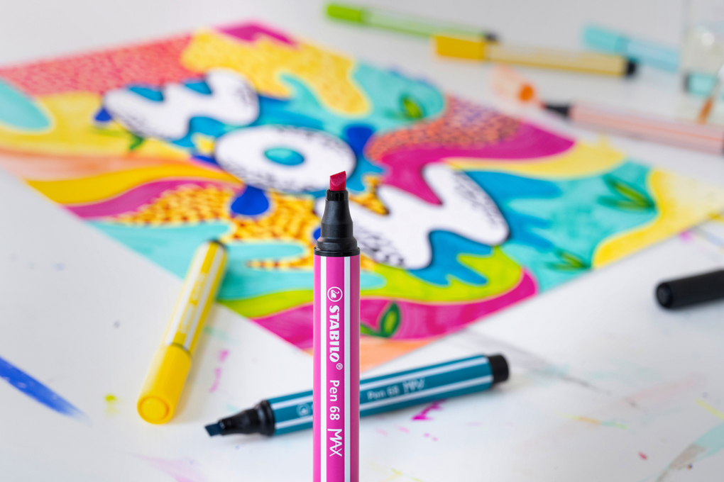 Weitere Ansicht: STABILO Pen 68 MAX - ARTY - 4er Pack - mit 4 verschiedenen Farben