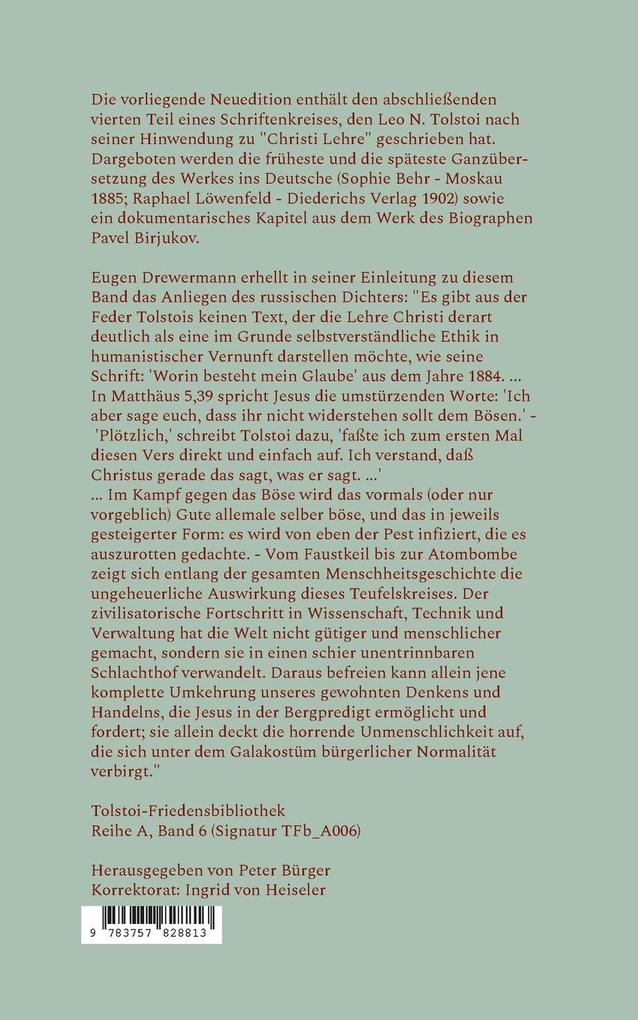 Weitere Ansicht: Worin besteht mein Glaube? | Leo N. Tolstoi