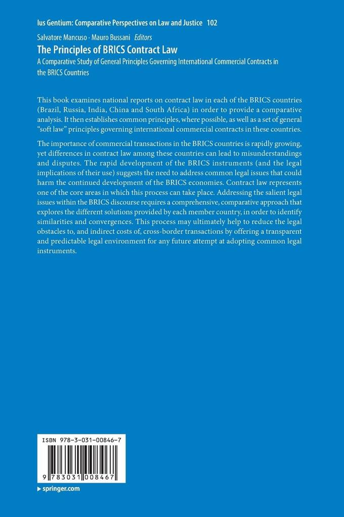 Weitere Ansicht: The Principles of BRICS Contract Law