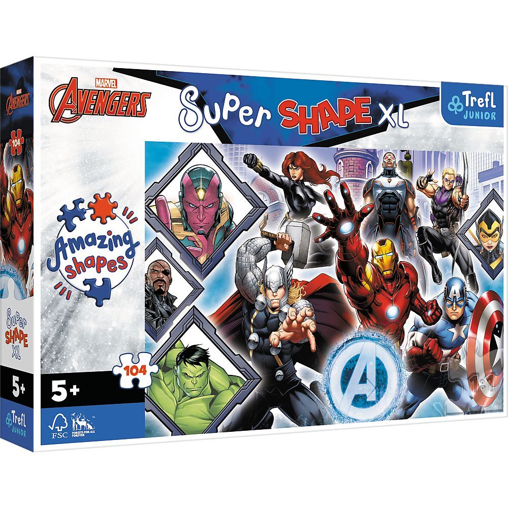Weitere Ansicht: Junior Super Shape XL Puzzle 104 Teile - Marvel Avengers