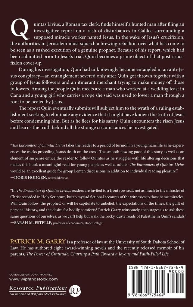 Weitere Ansicht: The Encounters of Quintas Livius | Patrick M. Garry