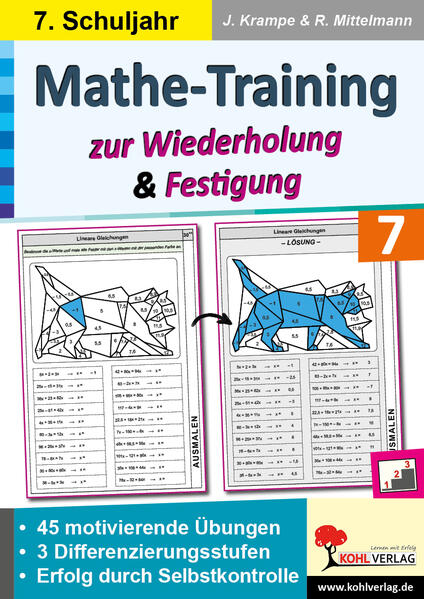 Produktbild: Mathe-Training zur Wiederholung und Festigung / Klasse 7 | Jörg Krampe, Rolf Mittelmann