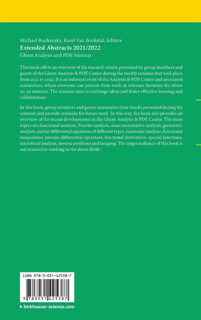 Weitere Ansicht: Extended Abstracts 2021/2022