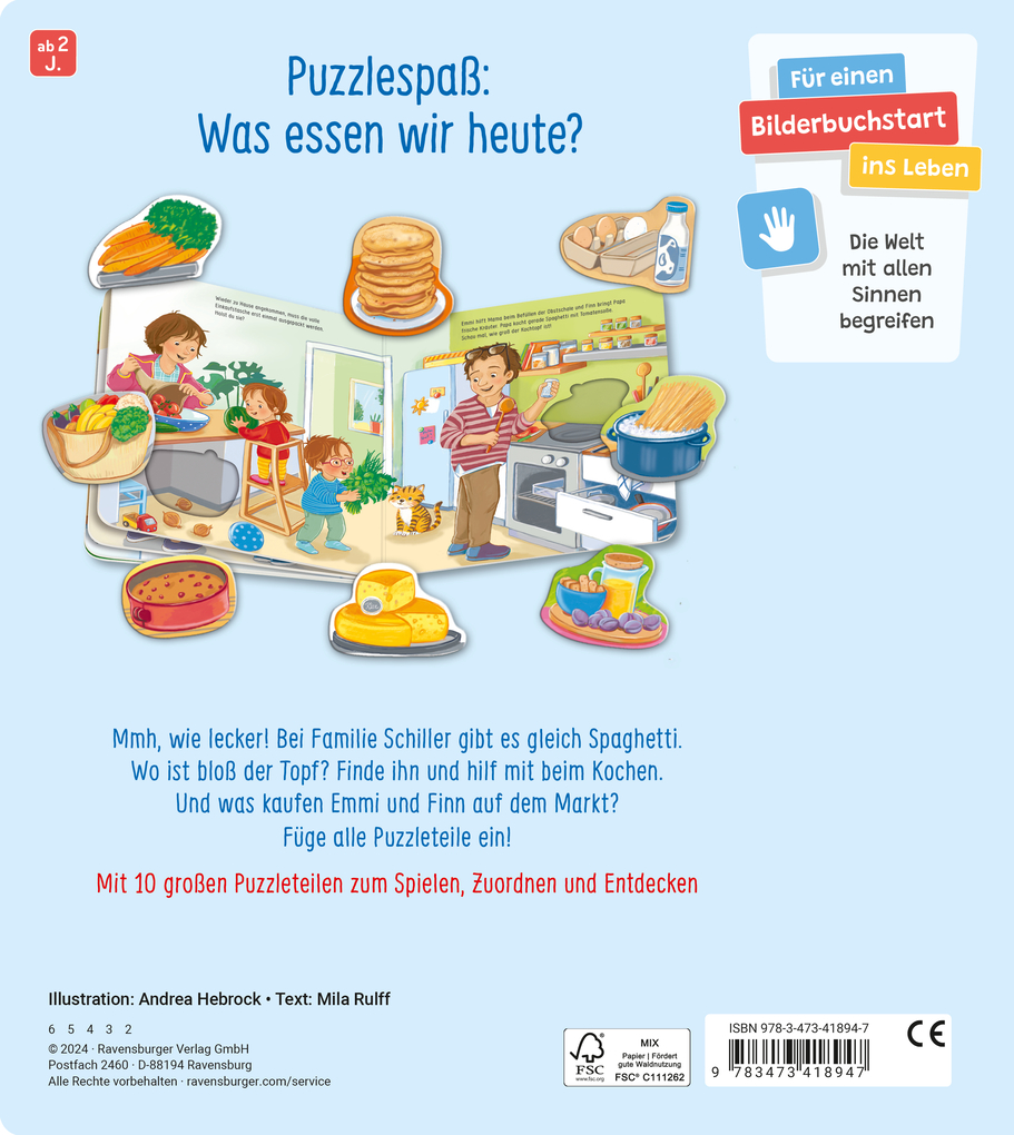 Weitere Ansicht: Mein großes Puzzle-Spielbuch - Das essen wir heute | Mila Rulff