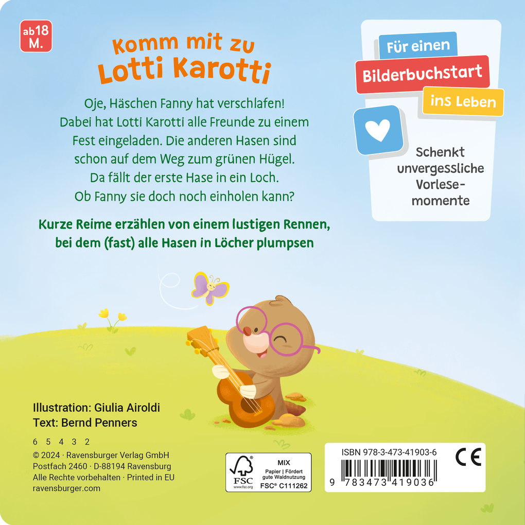 Weitere Ansicht: Mein erstes Lotti Karott: Das lustige Hasenrennen - ein Buch für kleine Fans des Kinderspiel-Klassikers Lotti Karotti | Bernd Penners