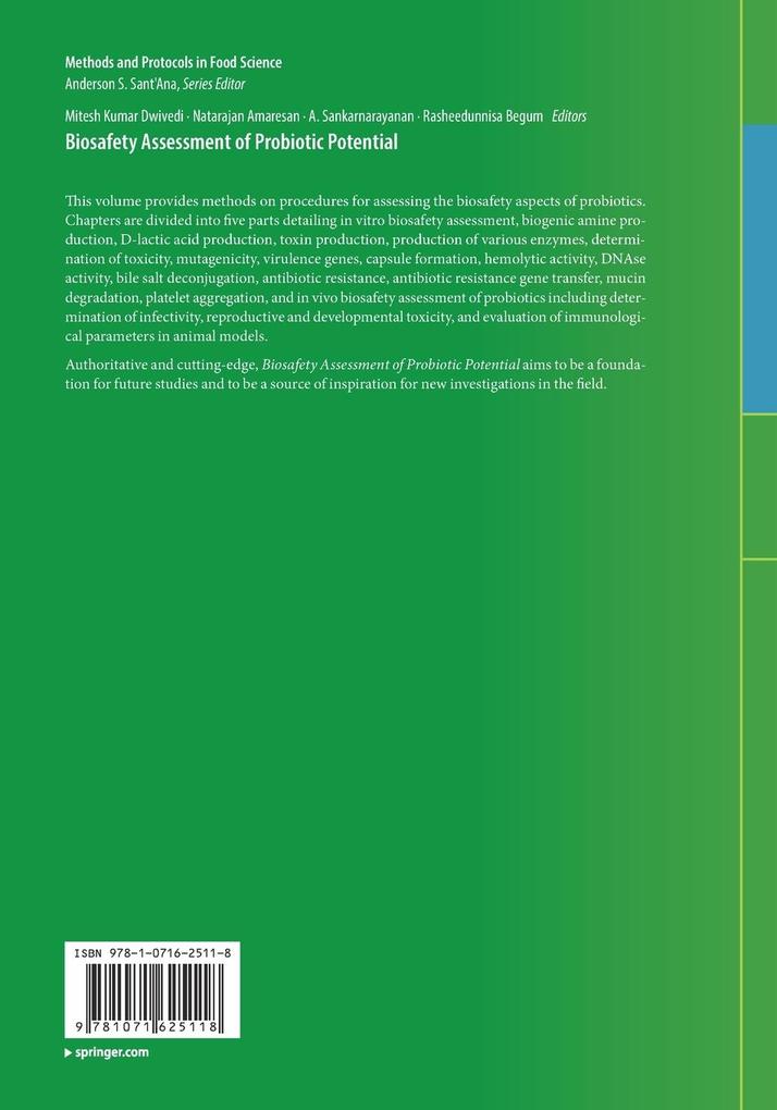 Weitere Ansicht: Biosafety Assessment of Probiotic Potential