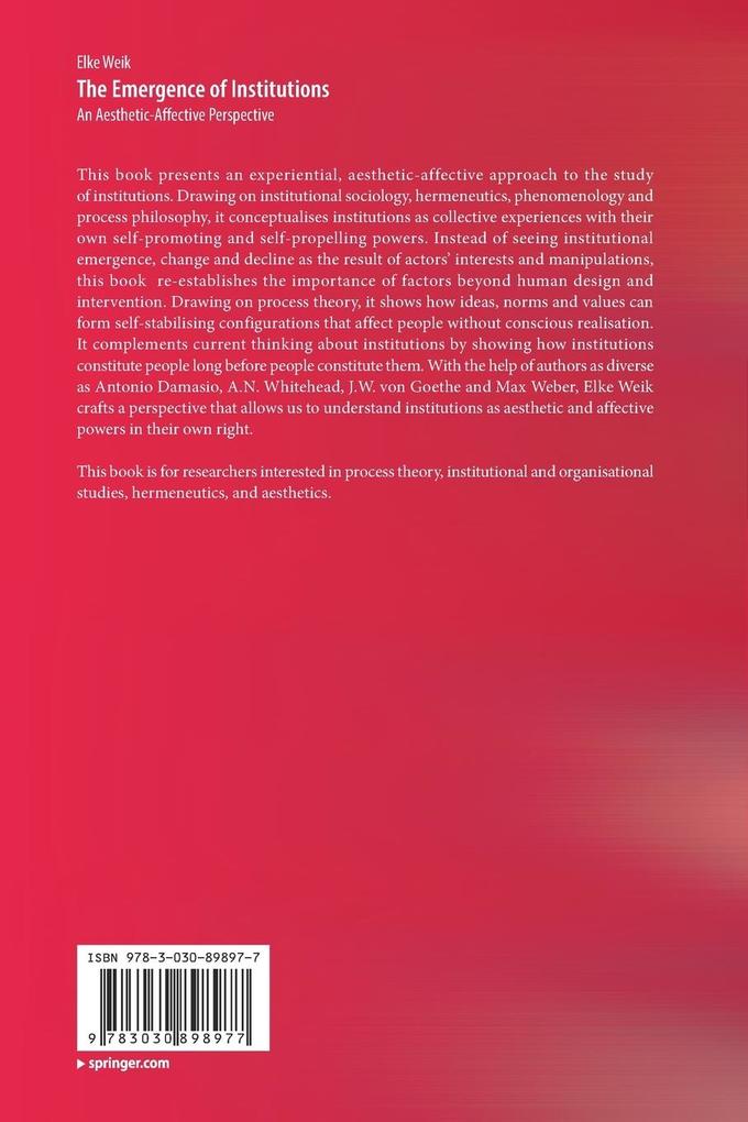Weitere Ansicht: The Emergence of Institutions | Elke Weik