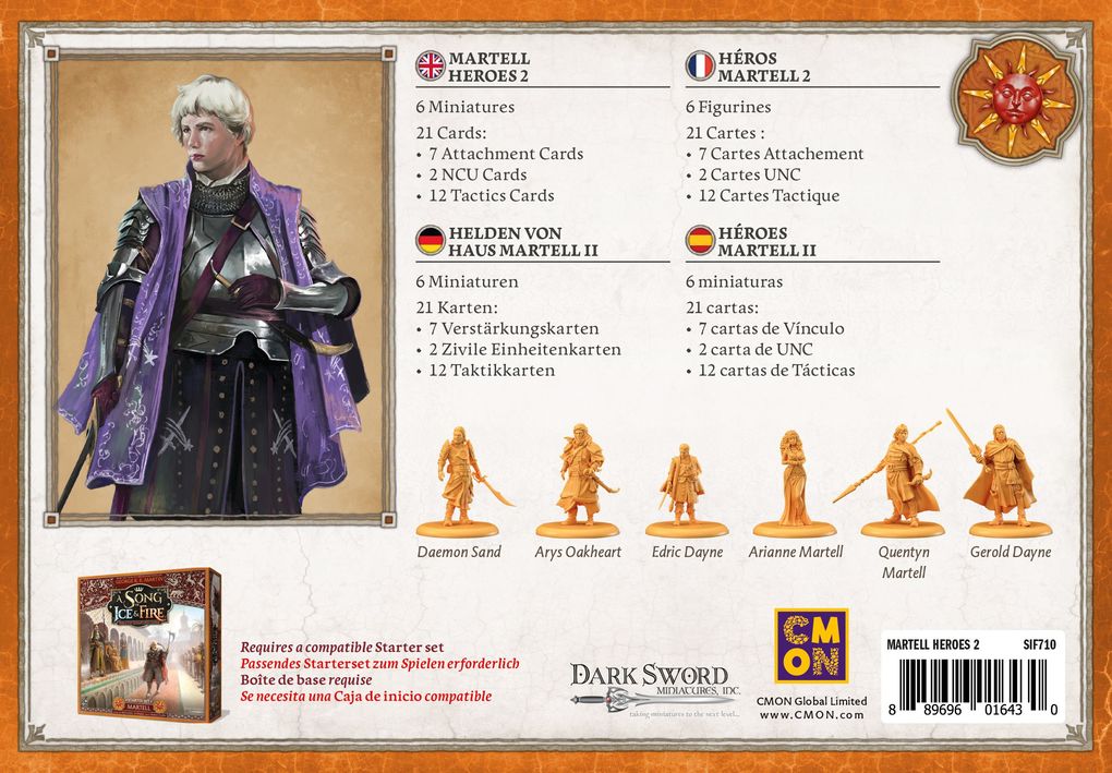 Weitere Ansicht: CMON - A Song of Ice & Fire - Martell Heroes 2, Helden von Haus Martell 2 | Michael Shinall, Fabia Cury, Fabio Cury