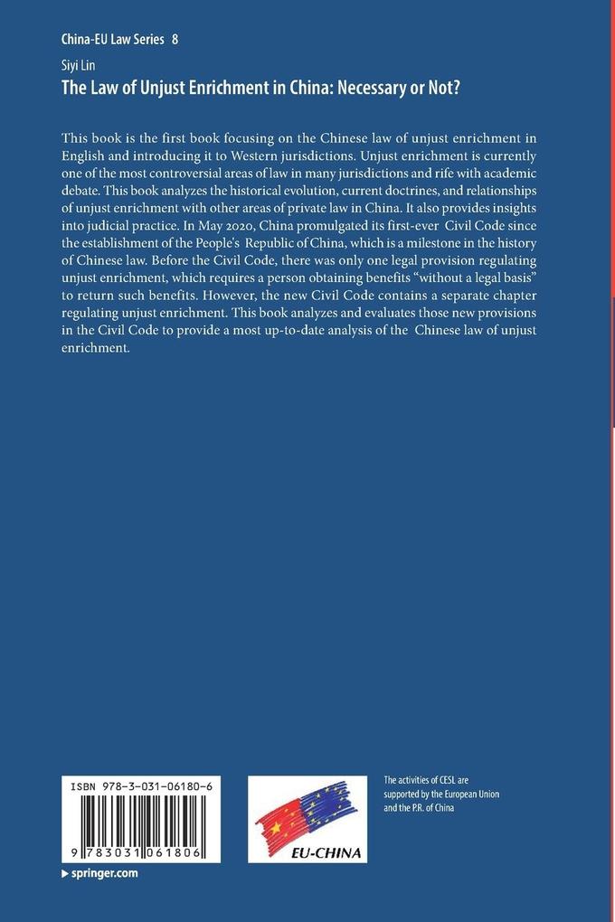 Weitere Ansicht: The Law of Unjust Enrichment in China: Necessary or Not? | Siyi Lin
