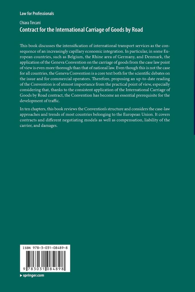 Weitere Ansicht: Contract for the International Carriage of Goods by Road | Chiara Tincani