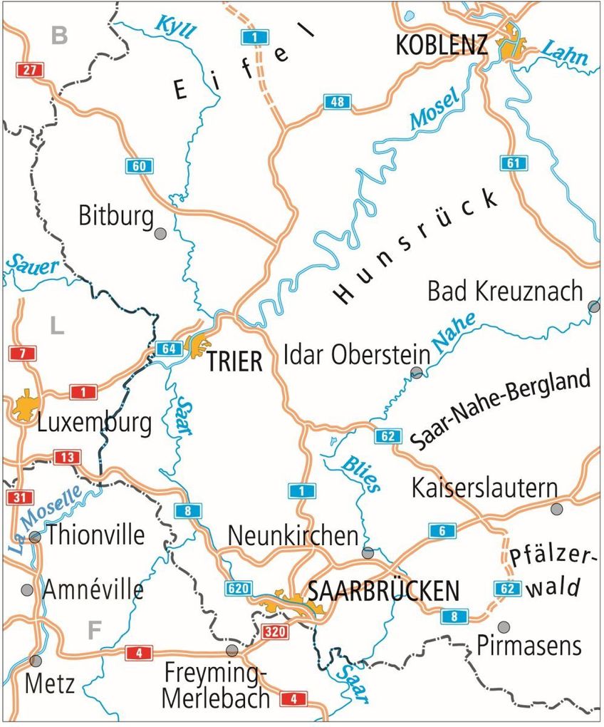 Weitere Ansicht: BVA ADFC Radtourenkarte Saarland /Mosel 1:150.000